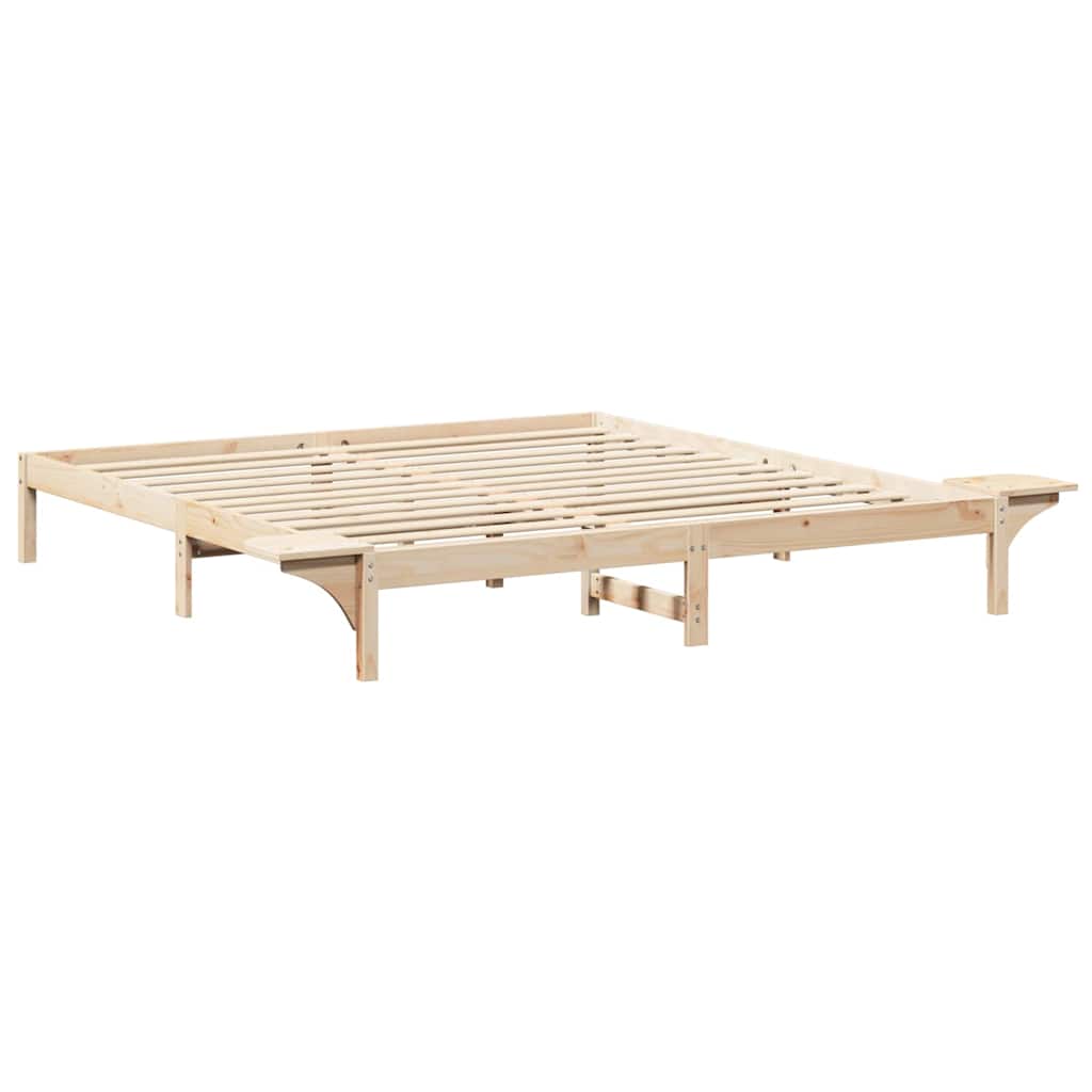 Bettrahmen Natur 180 x 200 cm Massives Kiefernholz