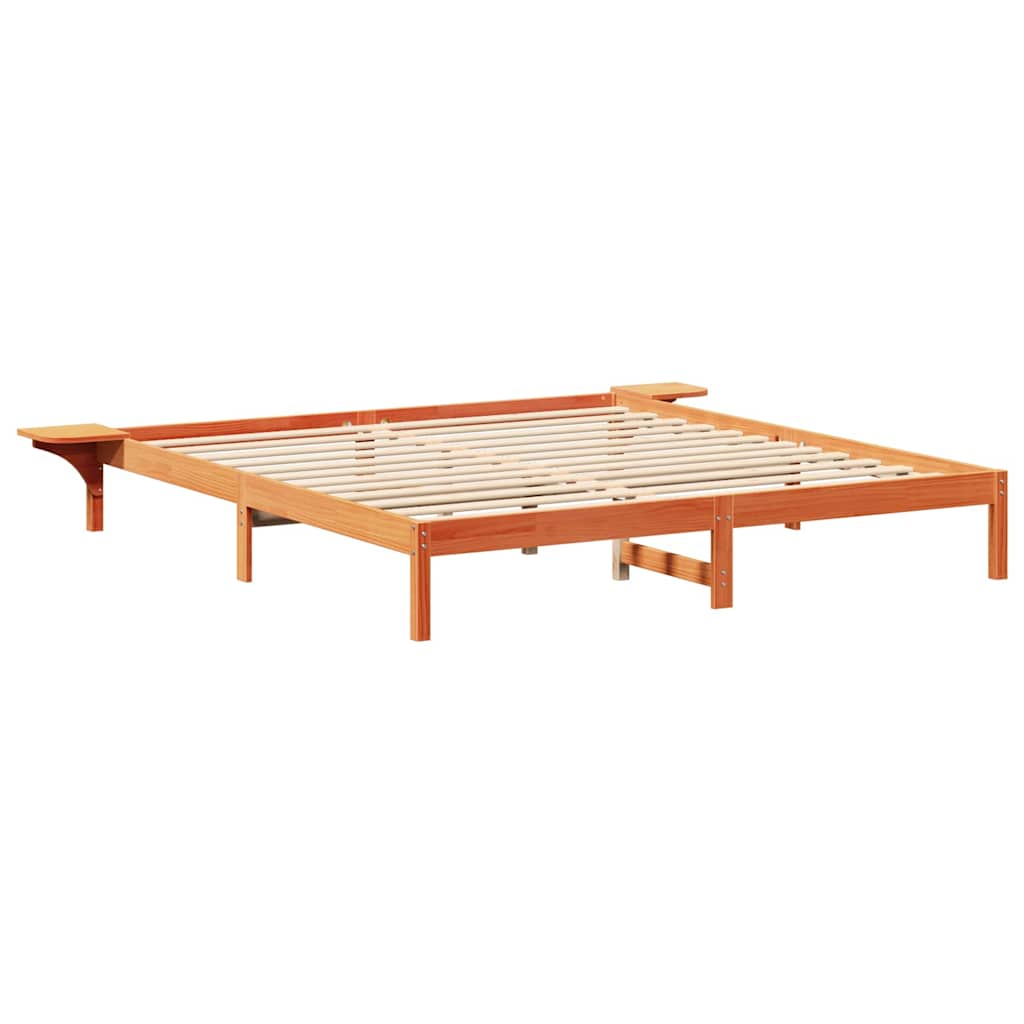 Bettrahmen Wachsbraun 180 x 200 cm Massives Kiefernholz
