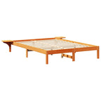 Bettrahmen Wachsbraun 160 x 200 cm Massives Kiefernholz