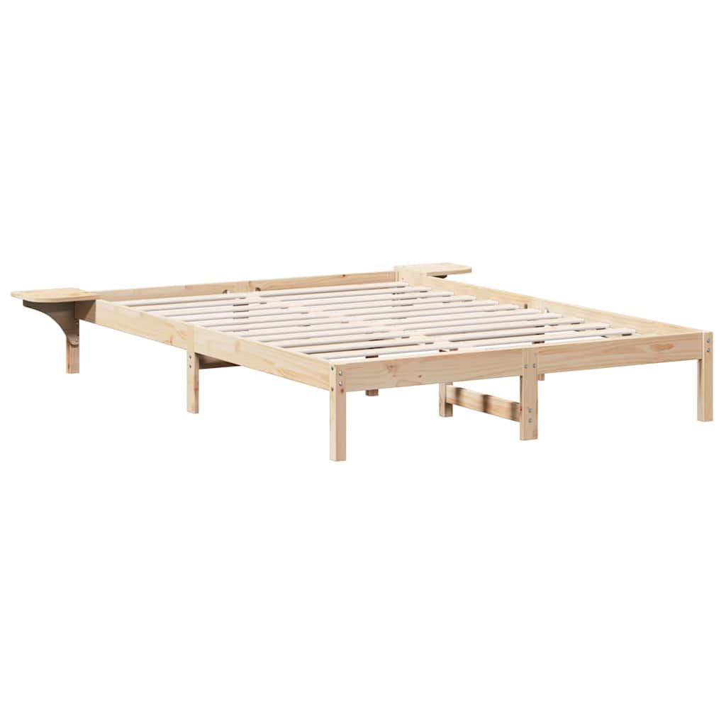 Bettrahmen Natur 150 x 200 cm Massives Kiefernholz