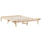 Bettrahmen Natur 150 x 200 cm Massives Kiefernholz