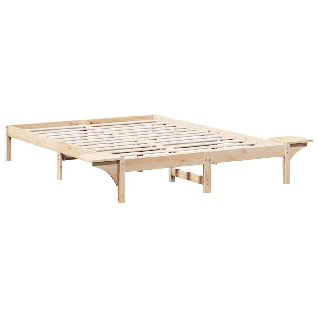 Bettrahmen Natur 150 x 200 cm Massives Kiefernholz