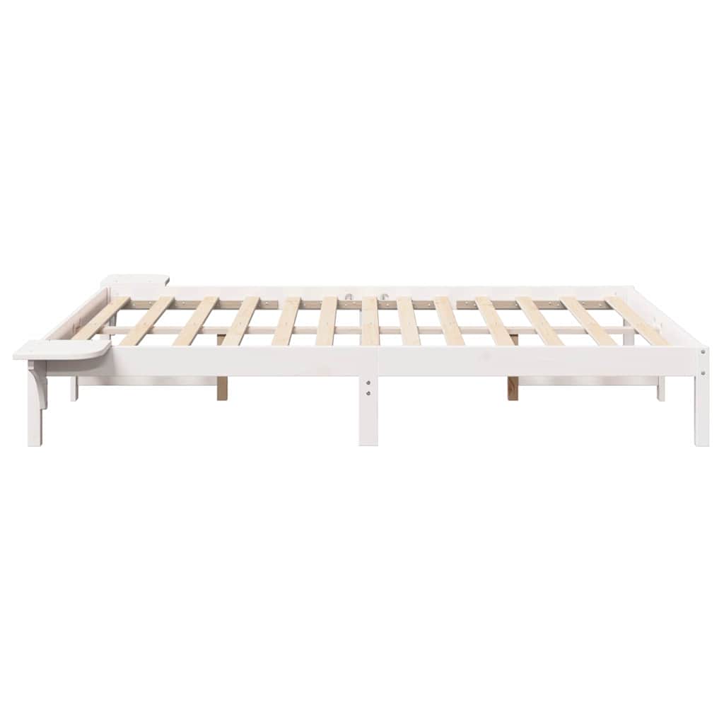 Bettrahmen Weiß 120 x 200 cm Massives Kiefernholz