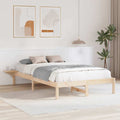 Bettrahmen Natur 140 x 190 cm Massives Kiefernholz