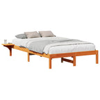 Bettrahmen Wachsbraun 140 x 190 cm Massives Kiefernholz
