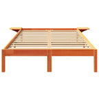 Bettrahmen Wachsbraun 140 x 190 cm Massives Kiefernholz