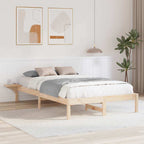 Bettrahmen Natur 135 x 190 cm Massives Kiefernholz