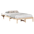 Bettrahmen Natur 135 x 190 cm Massives Kiefernholz