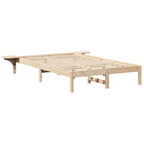 Bettrahmen Natur 135 x 190 cm Massives Kiefernholz