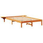 Bettrahmen Wachsbraun 135 x 190 cm Massives Kiefernholz
