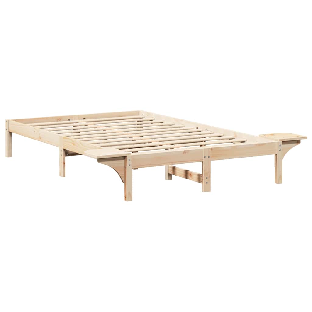 Bettrahmen Natur 120 x 190 cm Massives Kiefernholz