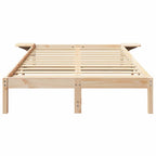 Bettrahmen Natur 120 x 190 cm Massives Kiefernholz