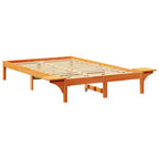 Bettrahmen Wachsbraun 120 x 190 cm Massives Kiefernholz