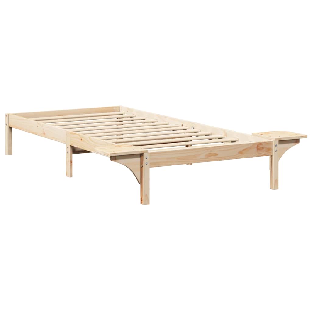Bettrahmen Natur 90 x 190 cm Massives Kiefernholz