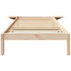 Bettrahmen Natur 90 x 190 cm Massives Kiefernholz