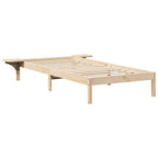 Bettrahmen Natur 75 x 190 cm Massives Kiefernholz