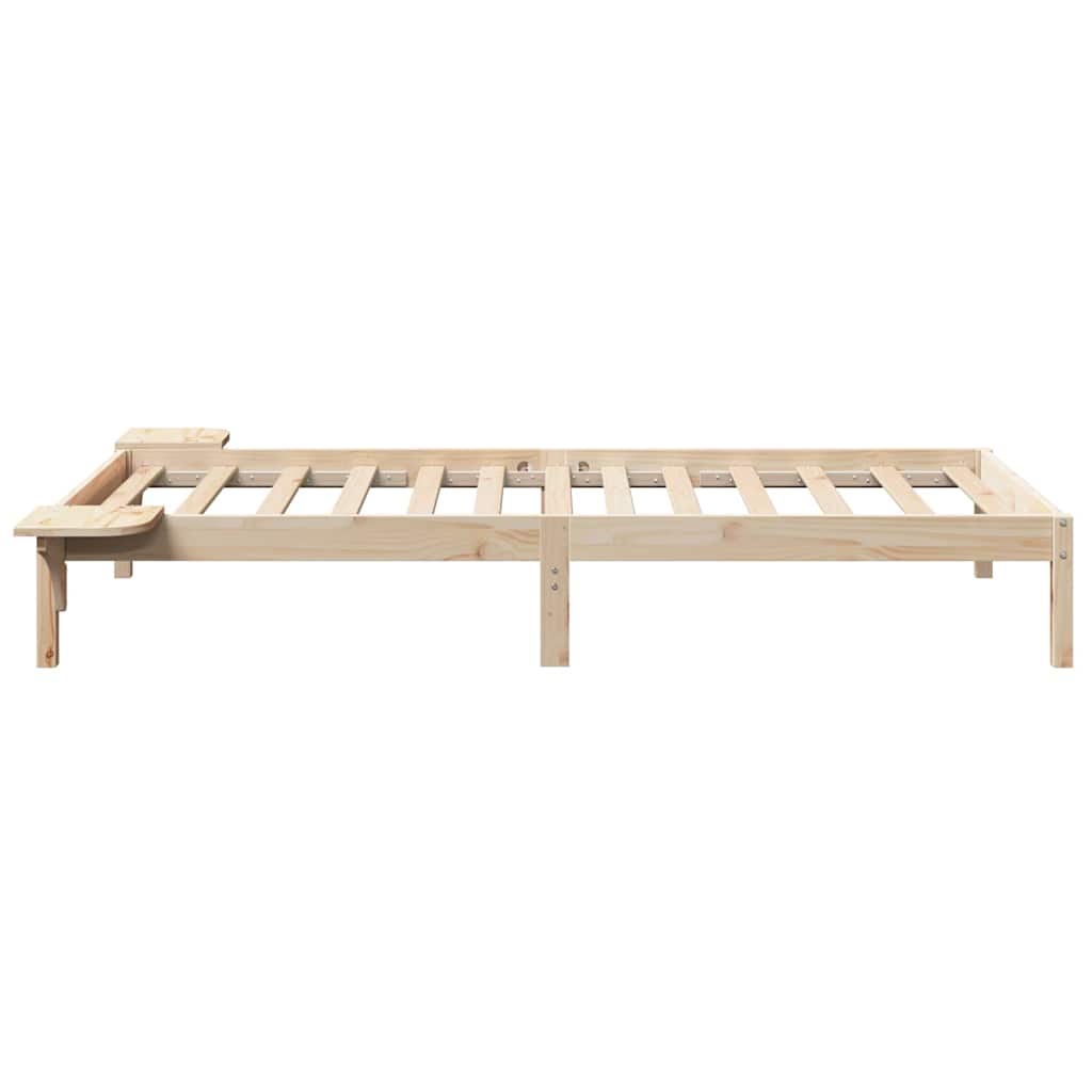 Bettrahmen Natur 75 x 190 cm Massives Kiefernholz