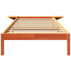 Bettrahmen Wachsbraun 75 x 190 cm Massives Kiefernholz