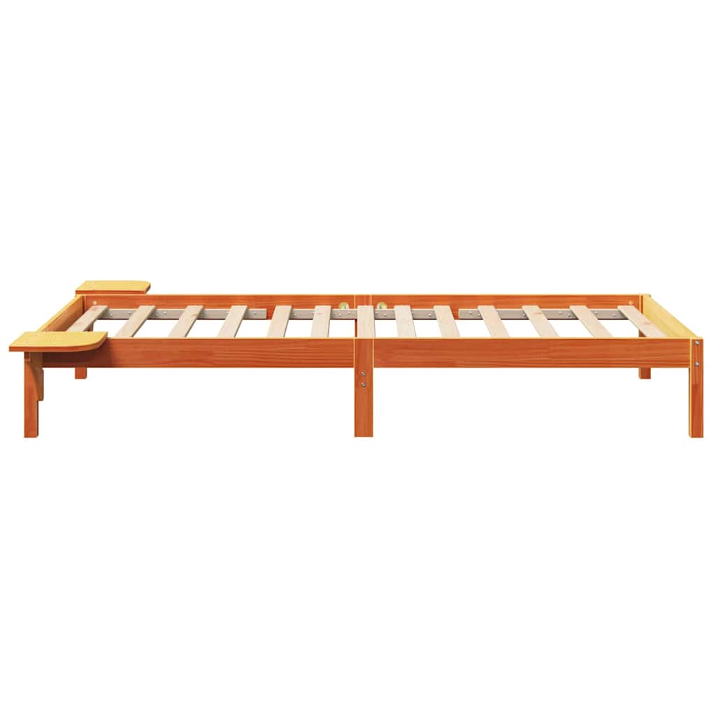 Bettrahmen Wachsbraun 75 x 190 cm Massives Kiefernholz