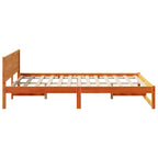 Bettrahmen Wachsbraun 120 x 200 cm Massives Kiefernholz