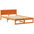 Bettrahmen Wachsbraun 140 x 190 cm Massives Kiefernholz