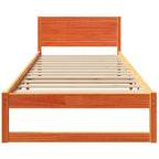 Bettrahmen Wachsbraun 75 x 190 cm Massives Kiefernholz