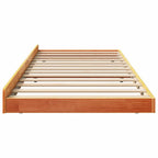 Bettrahmen Wachsbraun 80 x 200 cm Massives Kiefernholz