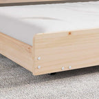 Bettrahmen Natur 75 x 190 cm Massives Kiefernholz