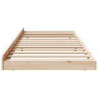 Bettrahmen Natur 75 x 190 cm Massives Kiefernholz