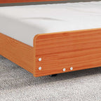 Bettrahmen Wachsbraun 75 x 190 cm Massives Kiefernholz