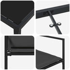 Garten Essgruppe 5 pcs Schwarz 140 x 70 x 73 cm