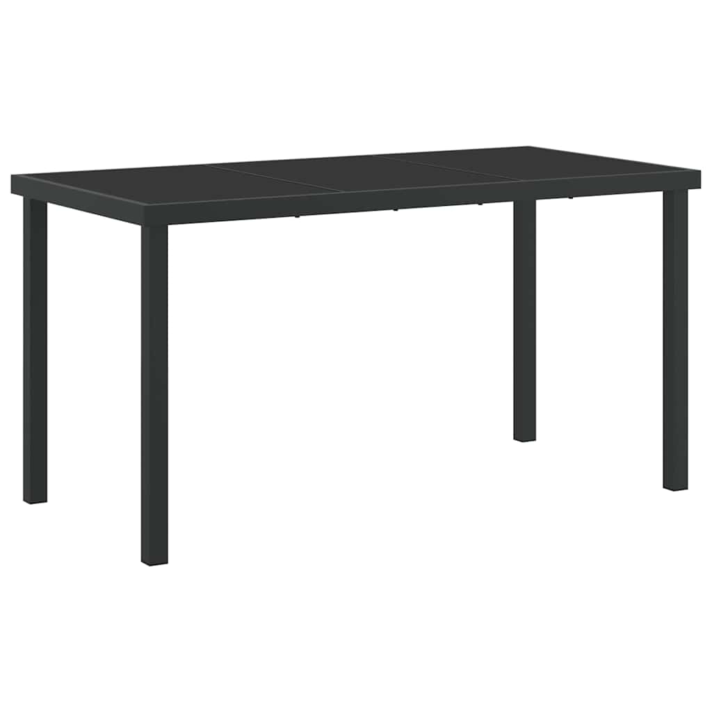 Garten Essgruppe 5 pcs Schwarz 140 x 70 x 73 cm