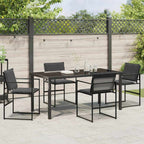 Garten Essgruppe 5 pcs Schwarz 160 x 80 x 73 cm