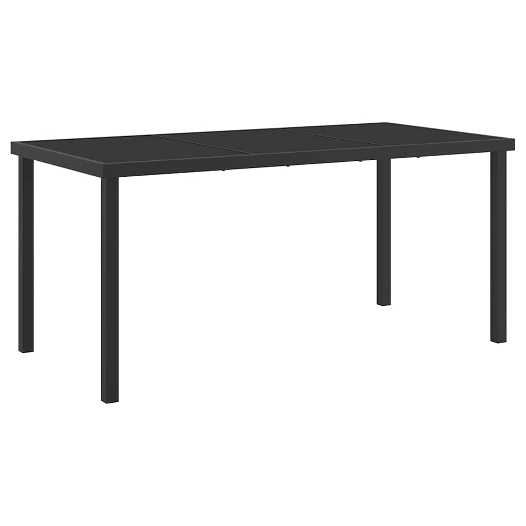 Garten Essgruppe 5 pcs Schwarz 160 x 80 x 73 cm