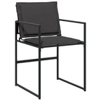 Garten Essgruppe 9 pcs Schwarz 200 x 80 x 73 cm
