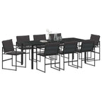 Garten Essgruppe 9 pcs Schwarz 200 x 80 x 73 cm