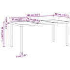 Garten Essgruppe 5 pcs Weiß 160 x 80 x 73 cm