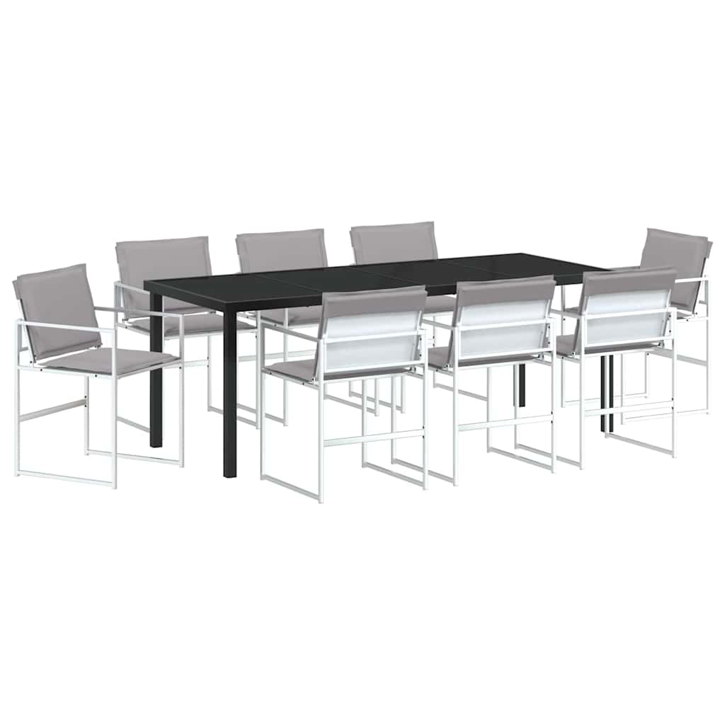 Garten Essgruppe 9 pcs Weiß 200 x 80 x 73 cm