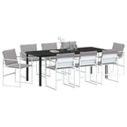 Garten Essgruppe 9 pcs Weiß 200 x 80 x 73 cm