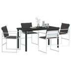 Garten Essgruppe 5 pcs Weiß 140 x 70 x 73 cm