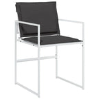 Garten Essgruppe 5 pcs Weiß Textilene und Stahl
