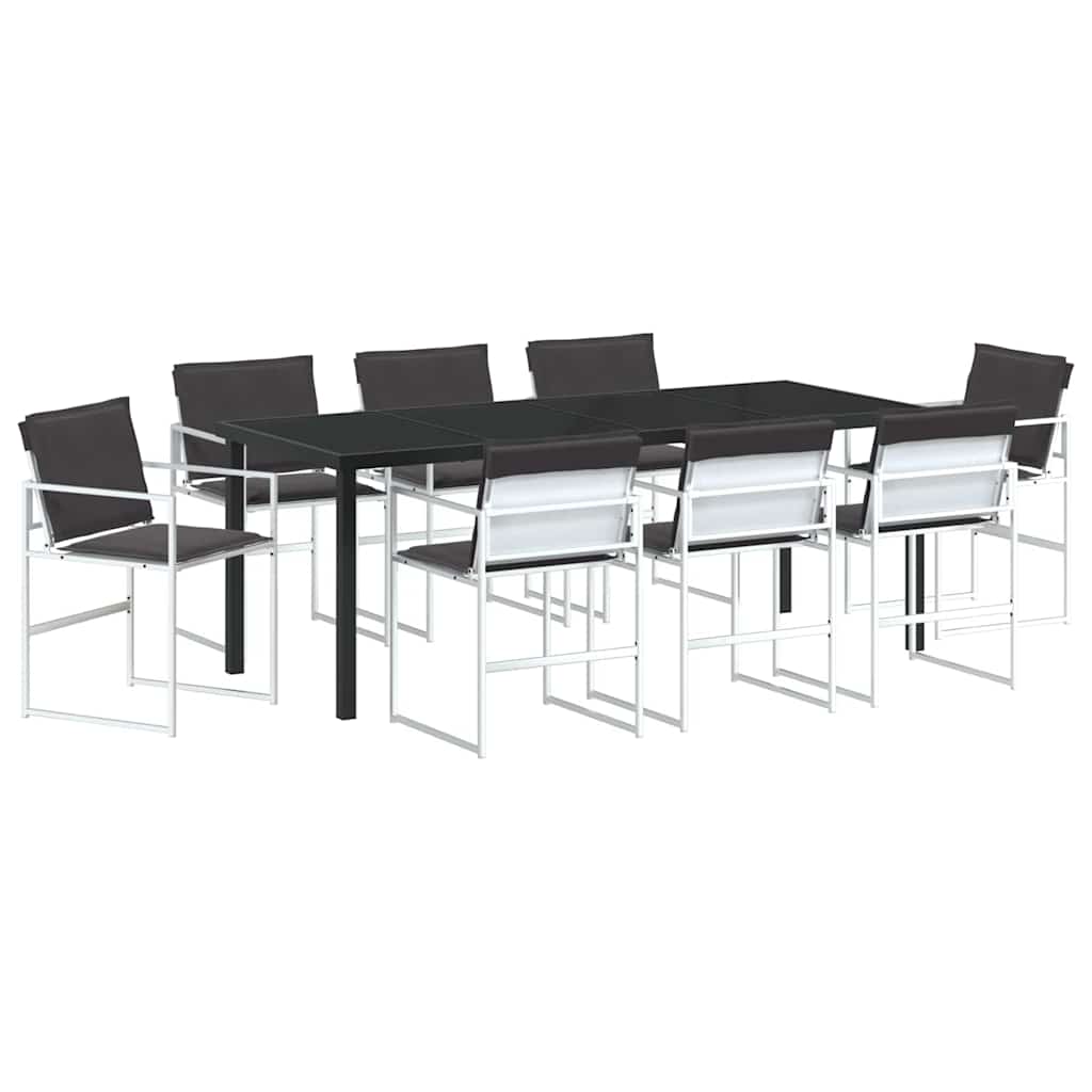 Garten Essgruppe 9 pcs Weiß 200 x 80 x 73 cm