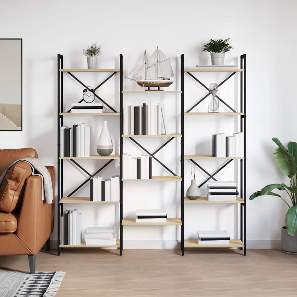Bücherregal Sonoma-Eiche 156 x 25 x 167 cm Holzwerkstoff
