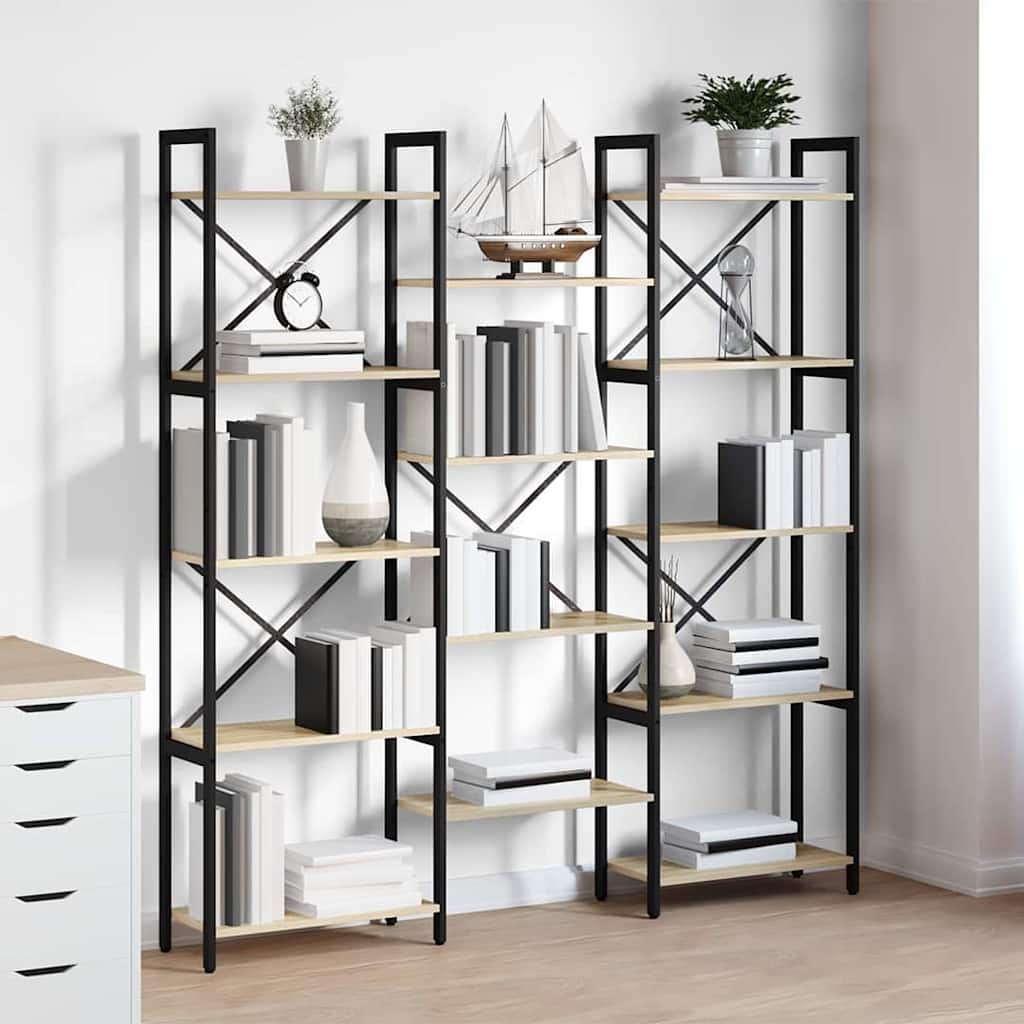 Bücherregal Sonoma-Eiche 156 x 25 x 167 cm Holzwerkstoff