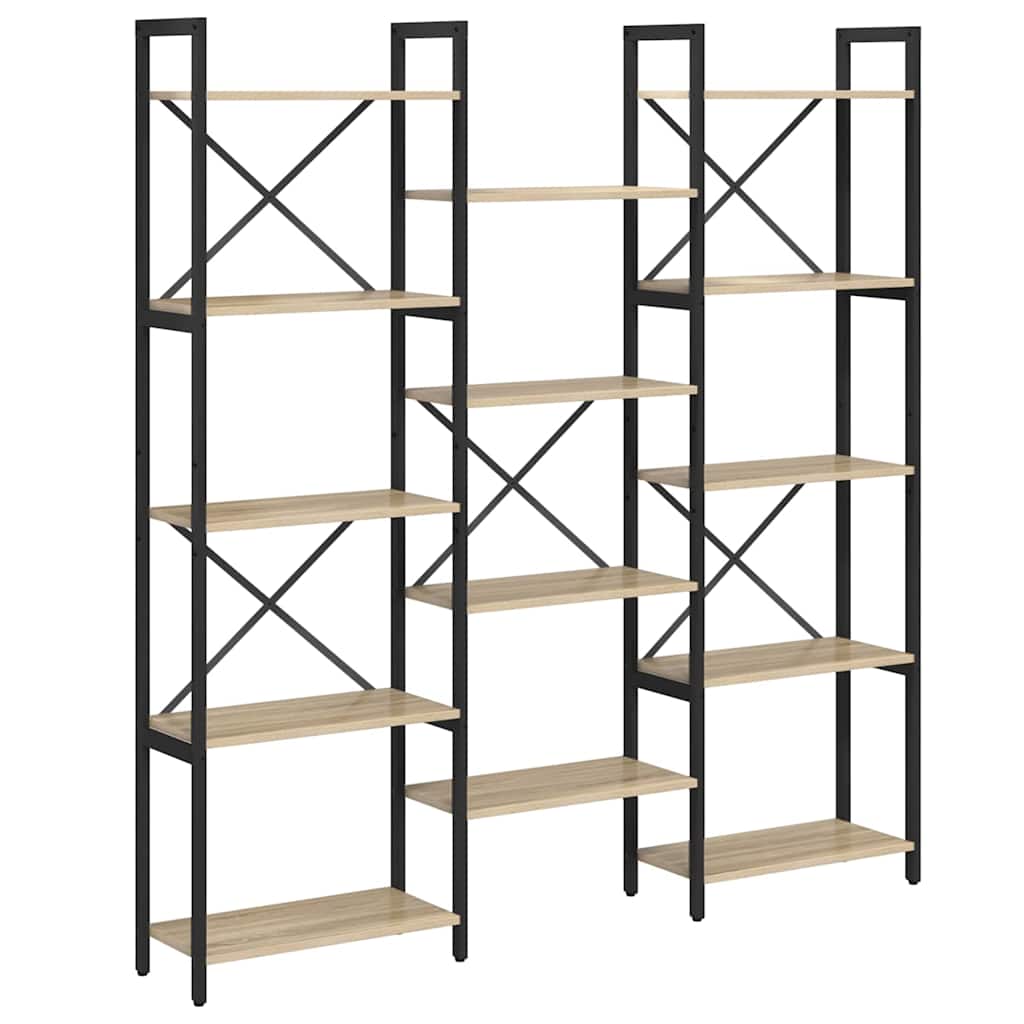 Bücherregal Sonoma-Eiche 156 x 25 x 167 cm Holzwerkstoff