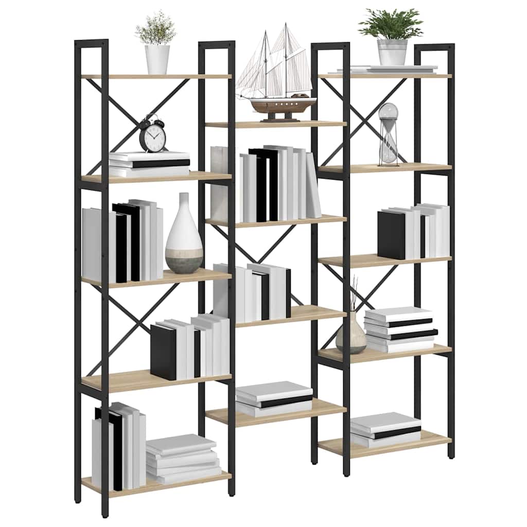 Bücherregal Sonoma-Eiche 156 x 25 x 167 cm Holzwerkstoff