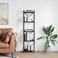 Bücherregal Schwarz Eichen-Optik 40 x 30 x 155 cm Holzwerkstoff