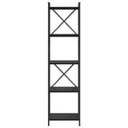 Bücherregal Schwarz Eichen-Optik 40 x 30 x 155 cm Holzwerkstoff