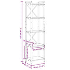 Bücherregal Grau Sonoma 40 x 30 x 155 cm Holzwerkstoff