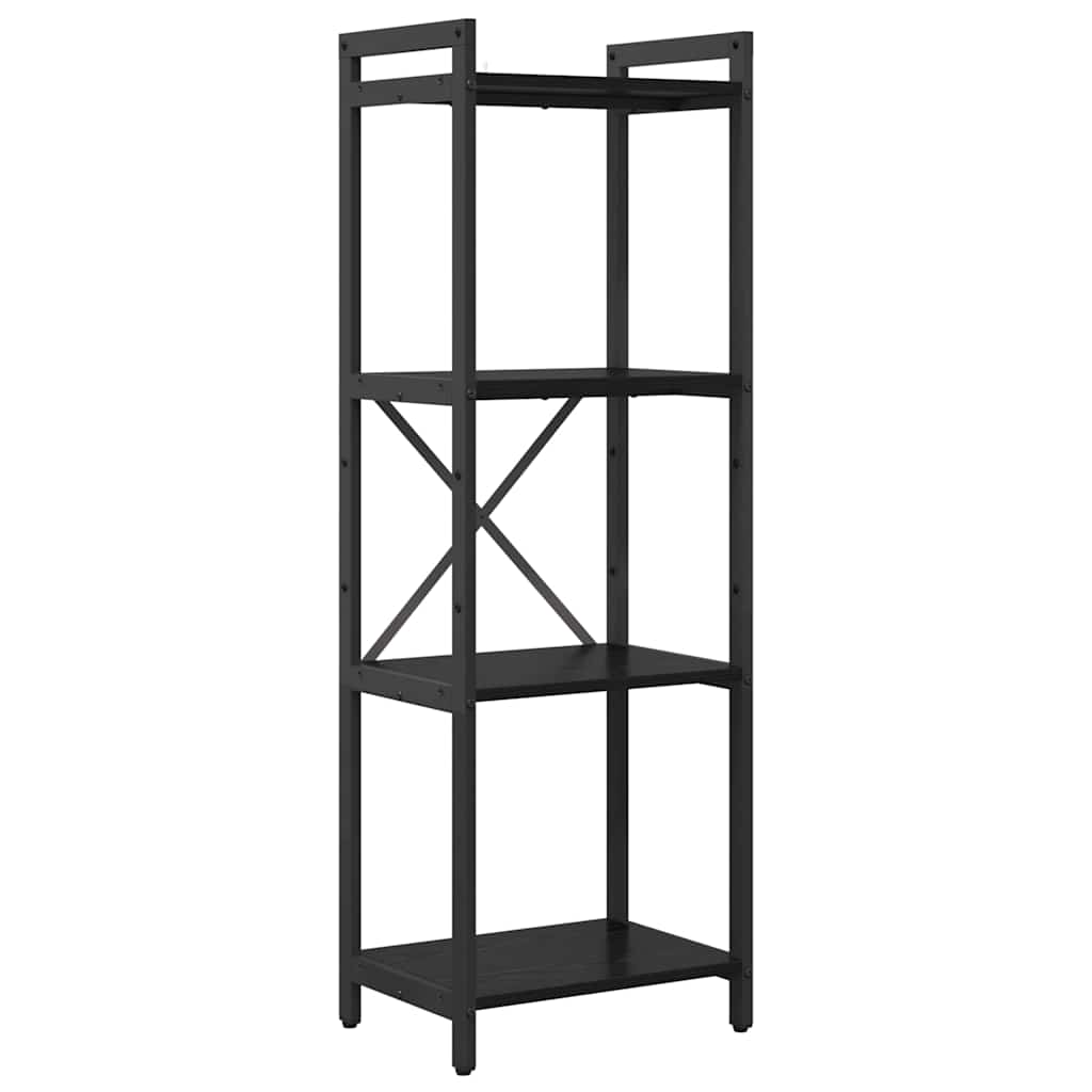 Bücherregal Schwarz Eichen-Optik 40 x 30 x 119 cm Holzwerkstoff